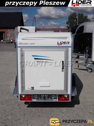 TP-041 przyczepa 253x110x125cm Mini Camping, furgon izolowany, szyberdach, okna, podpory DMC 750kg