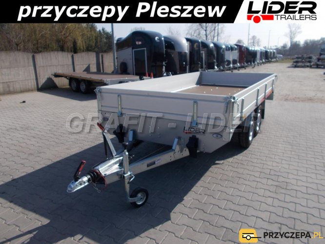 TM-082 Transporter 3617 2C 2,7t, 365x171cm, ciężarowa, towarowa, burty aluminiowe, DMC 2700kg